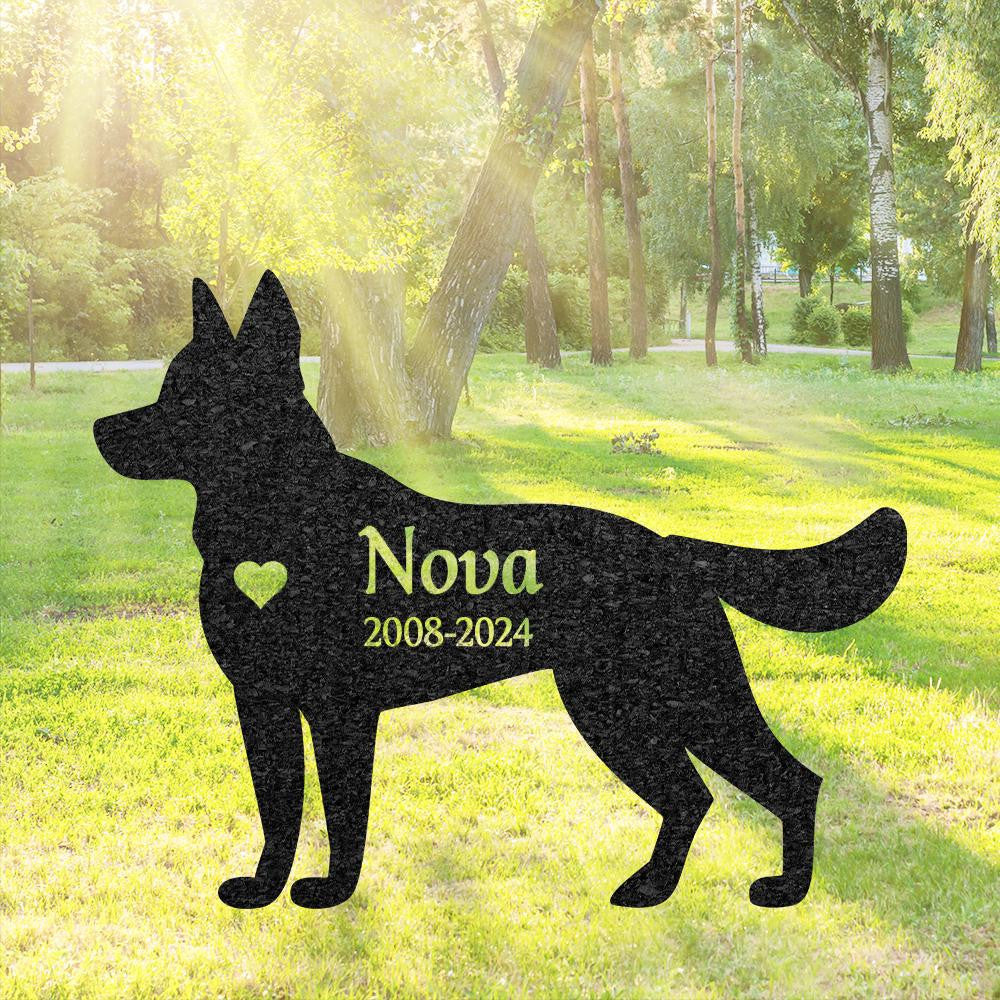 Custom German Shepherd Memorial Stake Personalized Metal Stake For Pet Grave Marker Remembrance Plaque Garden Sign Dog Cemetery Decor