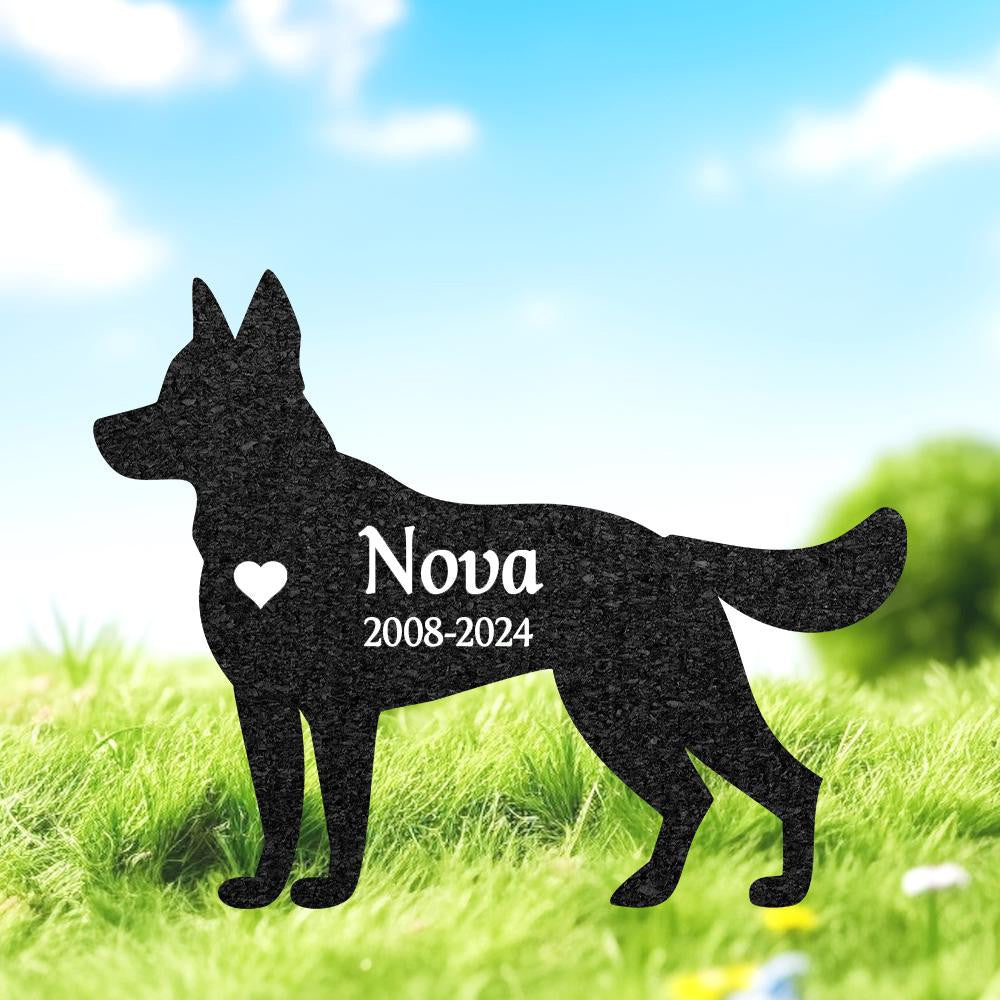 Custom German Shepherd Memorial Stake Personalized Metal Stake For Pet Grave Marker Remembrance Plaque Garden Sign Dog Cemetery Decor
