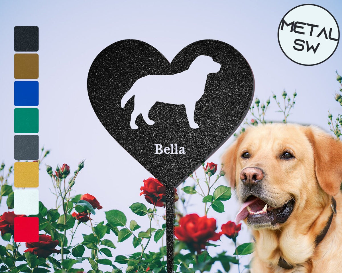 Personalized Labrador Memorial Plaque Labrador Retriever Garden Stake Personalized Dog Silhouette Sign Labrador Retriever Yard Decor