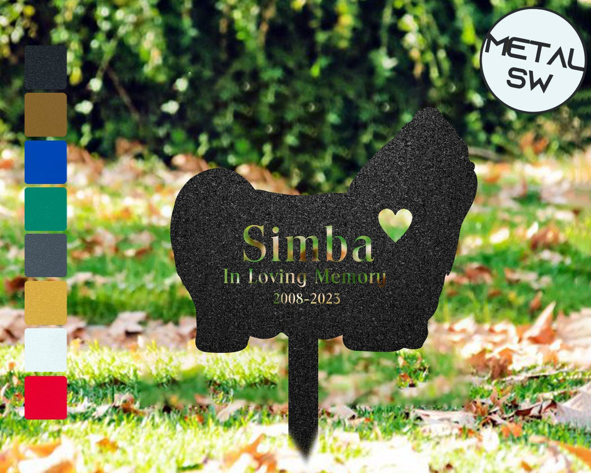 Metal Shih-Tzu Dog Memorial Stakes Lion Dog Grave Marker Garden Stakes Dog Headstone Personalized Loss Of Dog Memorial Sympathy Gift Idea