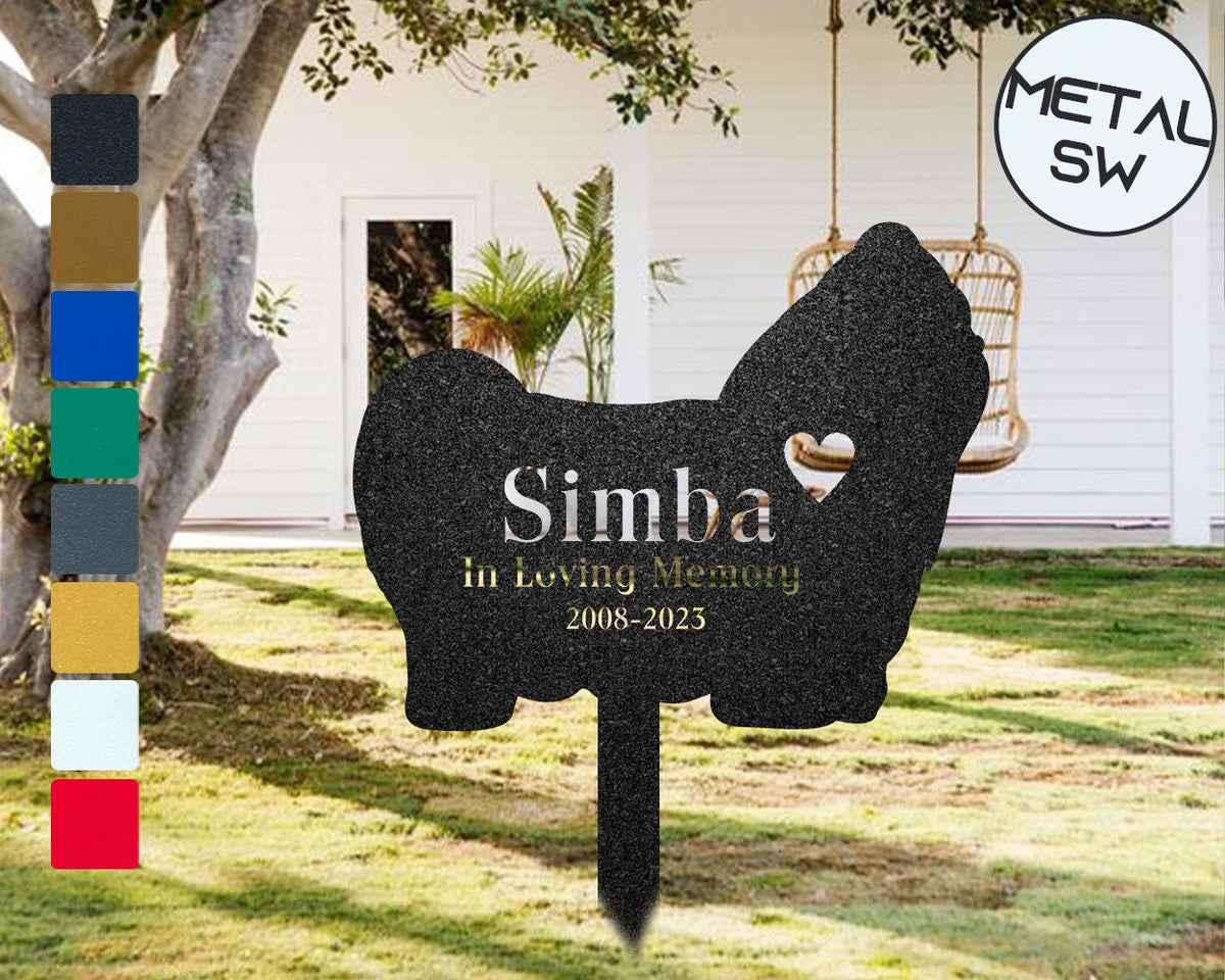 Metal Shih-Tzu Dog Memorial Stakes Lion Dog Grave Marker Garden Stakes Dog Headstone Personalized Loss Of Dog Memorial Sympathy Gift Idea