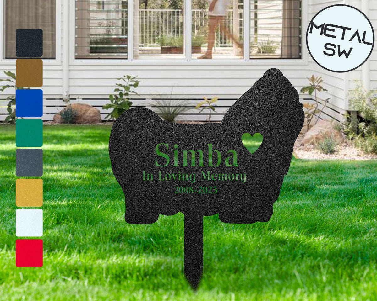 Metal Shih-Tzu Dog Memorial Stakes Lion Dog Grave Marker Garden Stakes Dog Headstone Personalized Loss Of Dog Memorial Sympathy Gift Idea