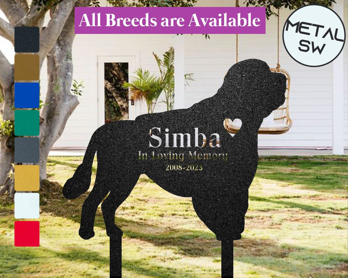 Metal Portuguese Water Dog Memorial Stakesdog Grave Marker Portie Garden Stakes Dog Headstone Personalized Loss Of Dog Memorial Sympathy