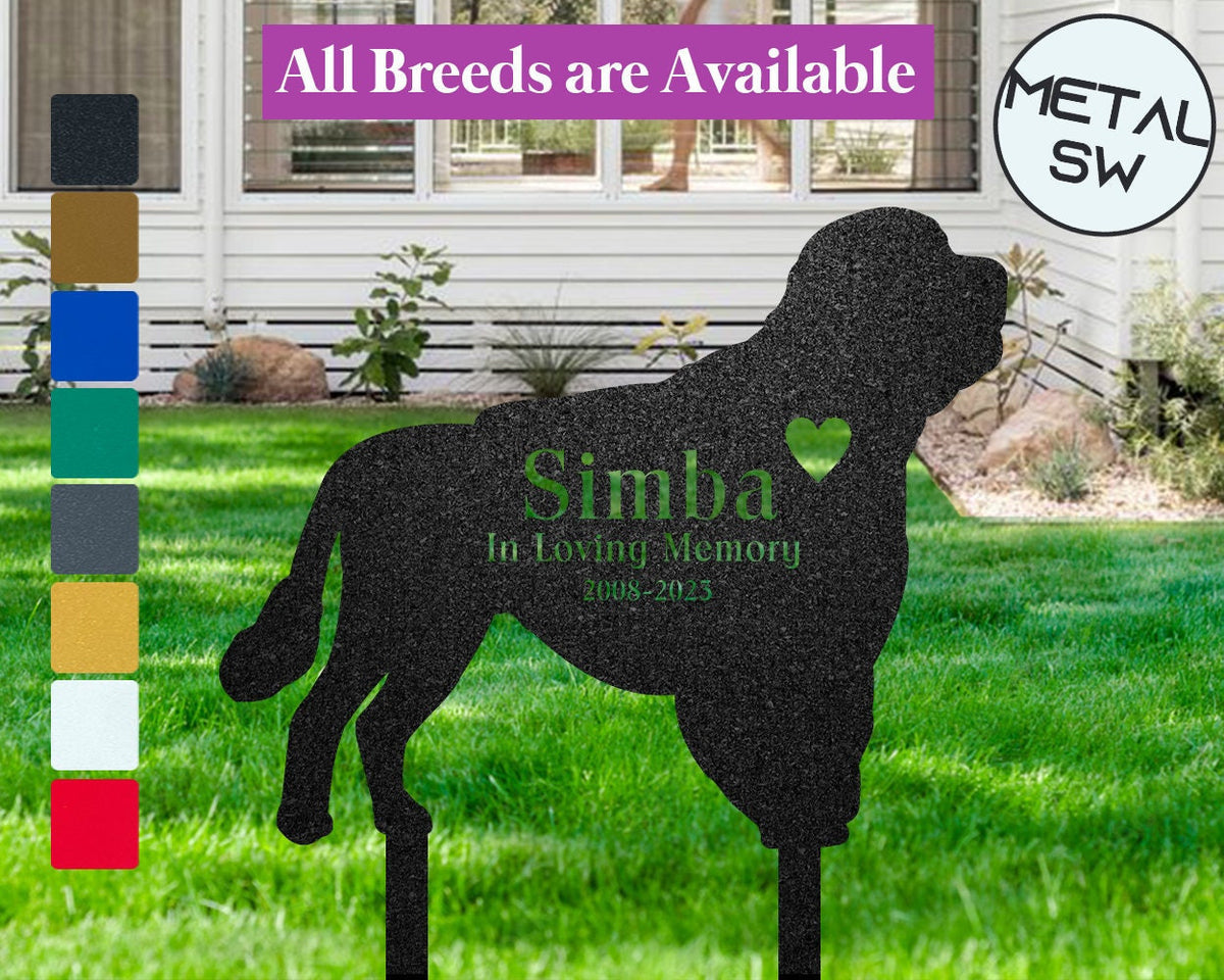Metal Portuguese Water Dog Memorial Stakesdog Grave Marker Portie Garden Stakes Dog Headstone Personalized Loss Of Dog Memorial Sympathy