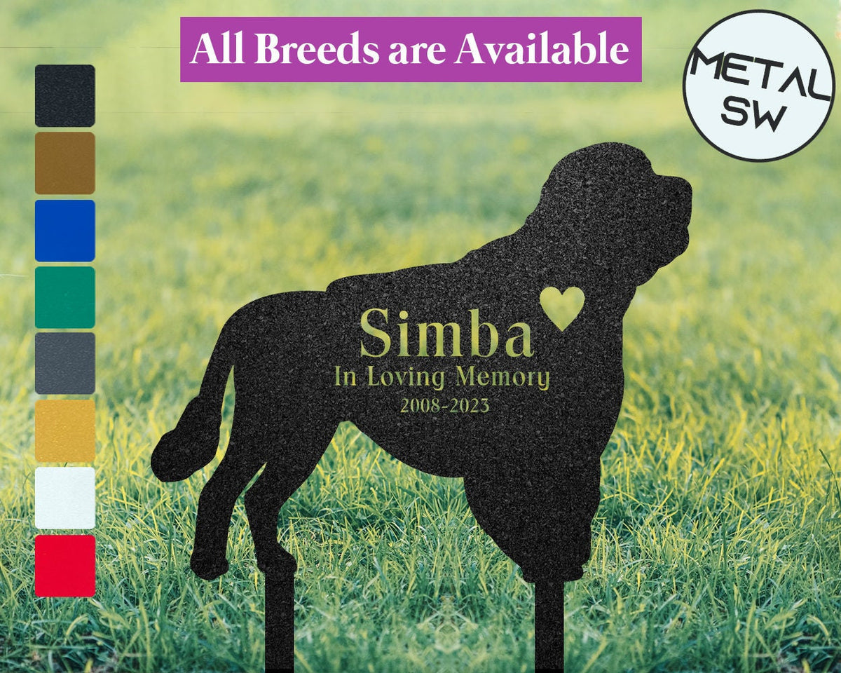 Metal Portuguese Water Dog Memorial Stakesdog Grave Marker Portie Garden Stakes Dog Headstone Personalized Loss Of Dog Memorial Sympathy