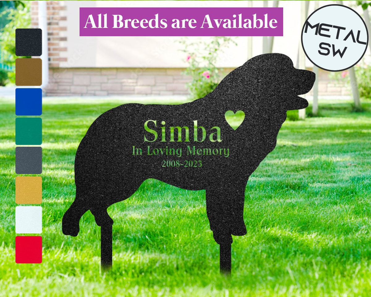 Metal Great Pyrenees Sign Personalized Guardian Dog Sign Pyrenean Mountain Dog Memorial Stakes Pyrenees Dog Grave Marker Dog Memorial Gift
