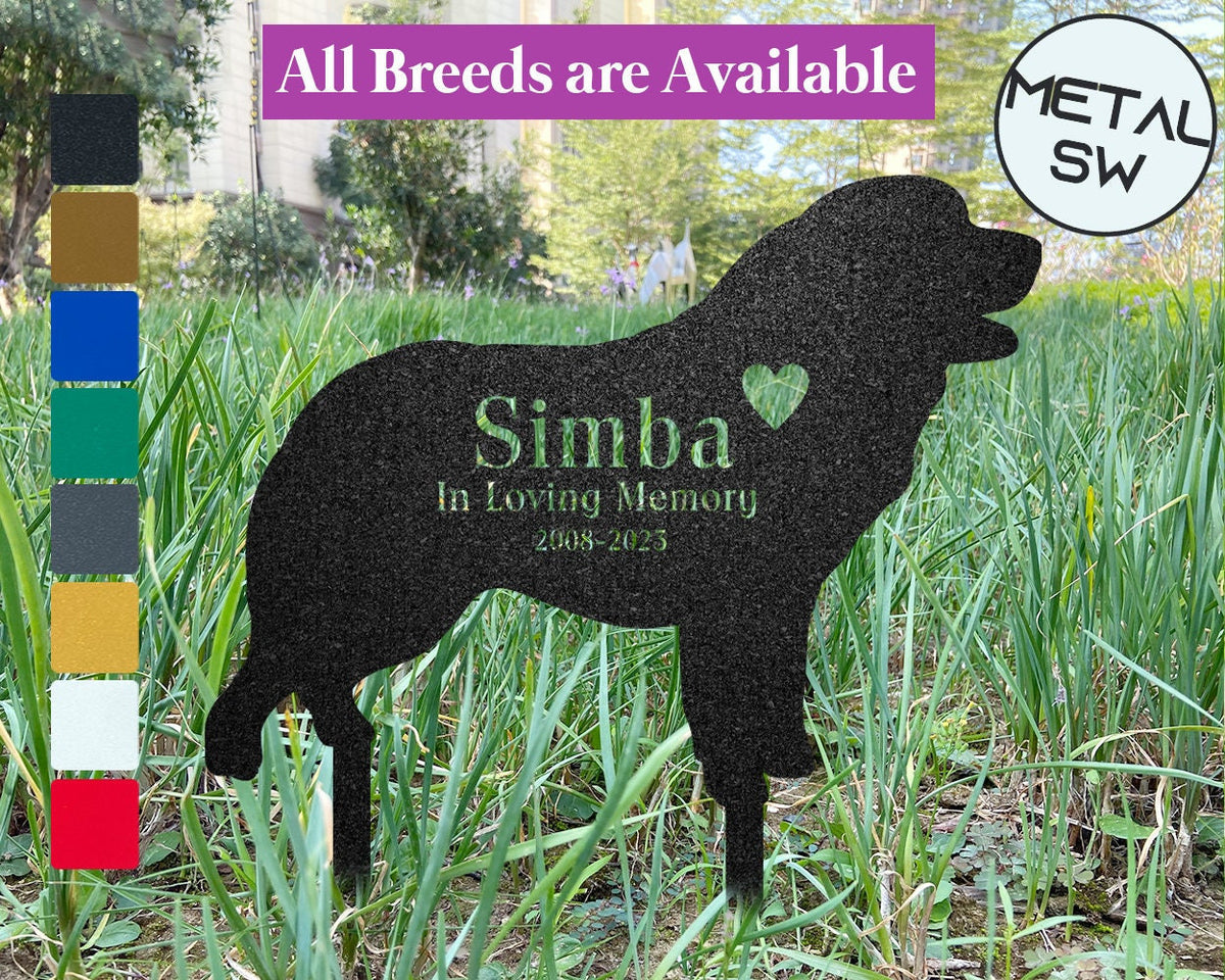 Metal Great Pyrenees Sign Personalized Guardian Dog Sign Pyrenean Mountain Dog Memorial Stakes Pyrenees Dog Grave Marker Dog Memorial Gift