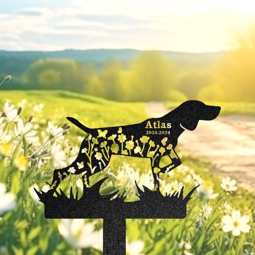 Custom German Shorthaired Pointers Dog Memorial Stake Personalized Dog Grave Marker Dog Burial Stake Dog Garden Decor Dog Lover Gift