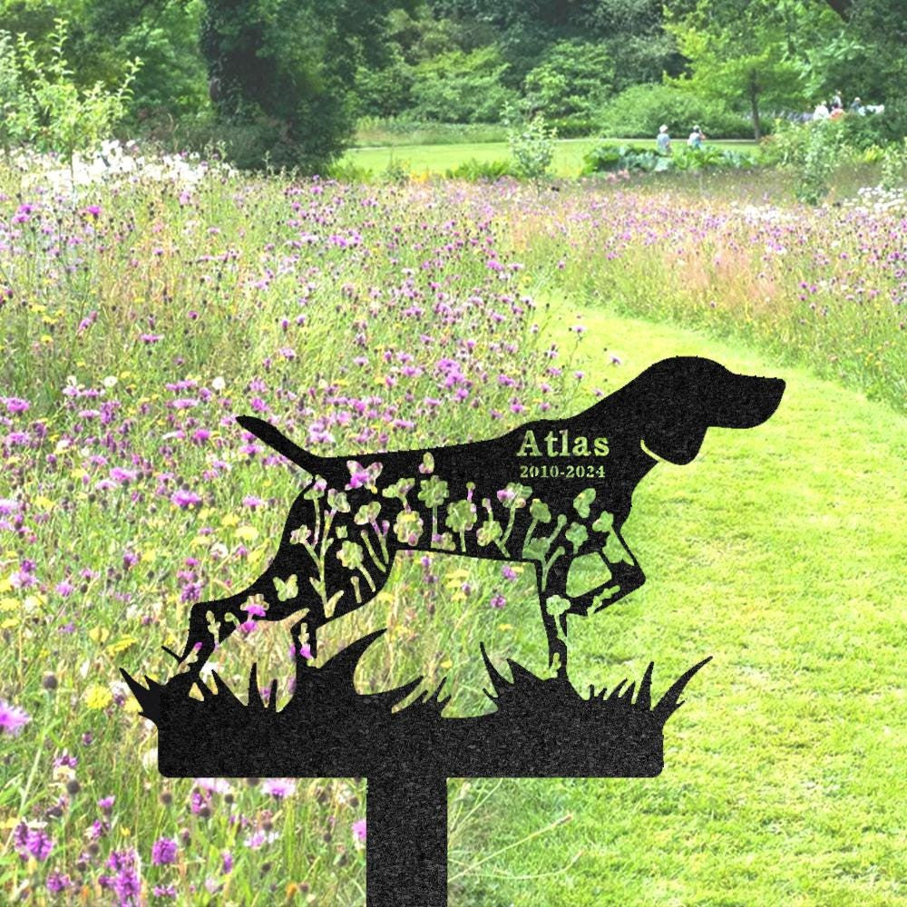 Custom German Shorthaired Pointers Dog Memorial Stake Personalized Dog Grave Marker Dog Burial Stake Dog Garden Decor Dog Lover Gift