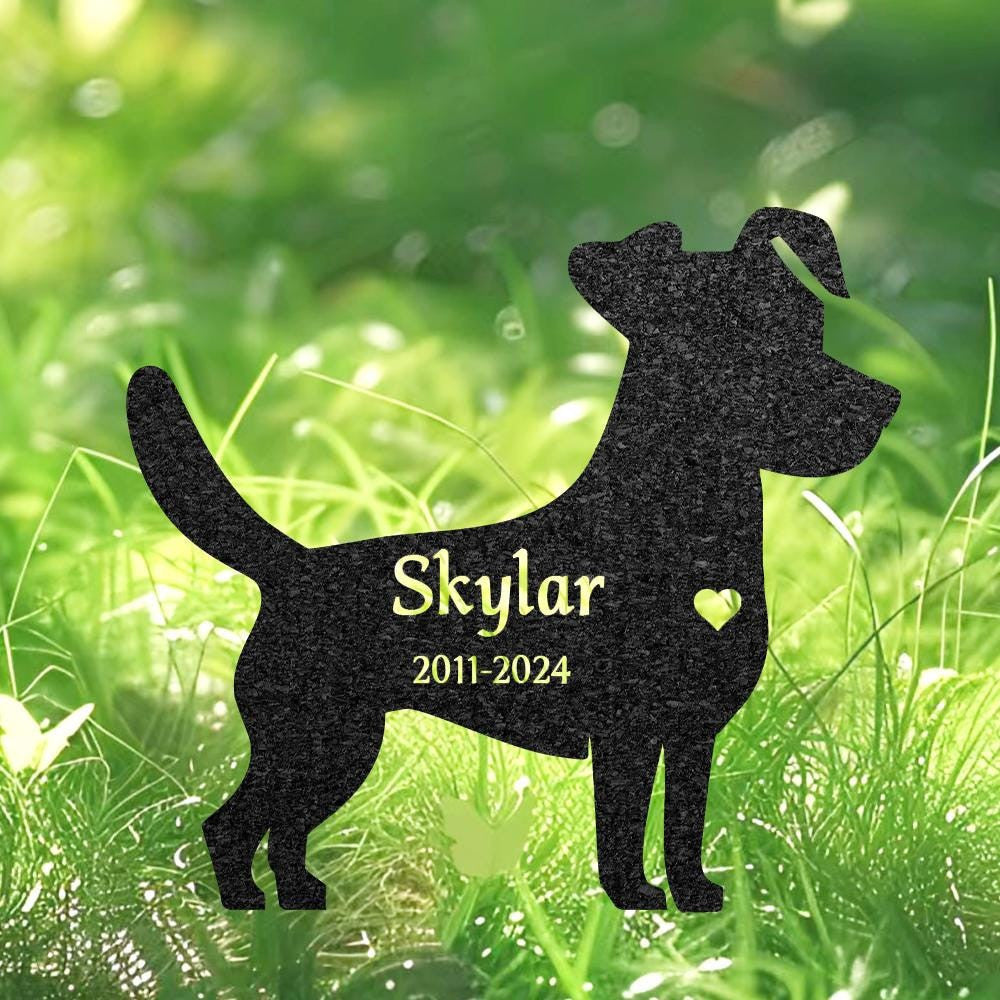 Custom Jack Russell Terrier Memorial Stake Personalized Metal Stake For Pet Grave Marker Remembrance Plaque Garden Sign Cemetery Decor