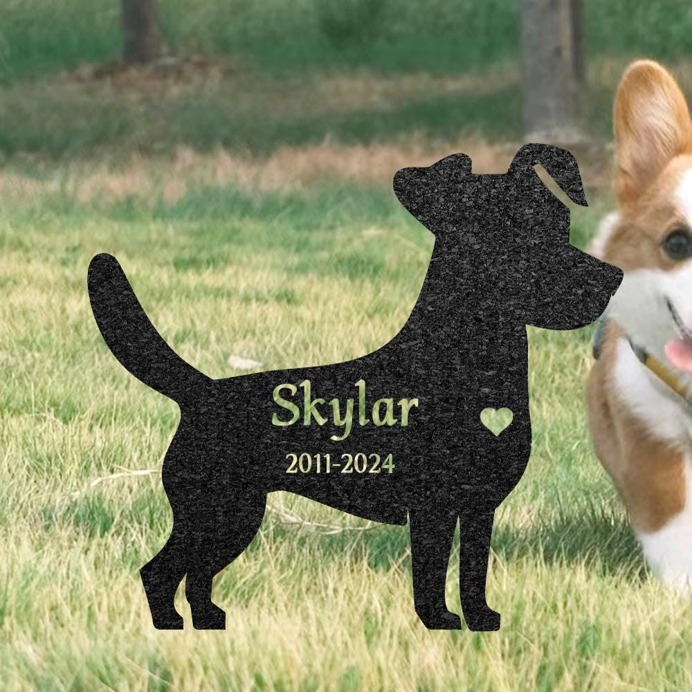 Custom Jack Russell Terrier Memorial Stake Personalized Metal Stake For Pet Grave Marker Remembrance Plaque Garden Sign Cemetery Decor