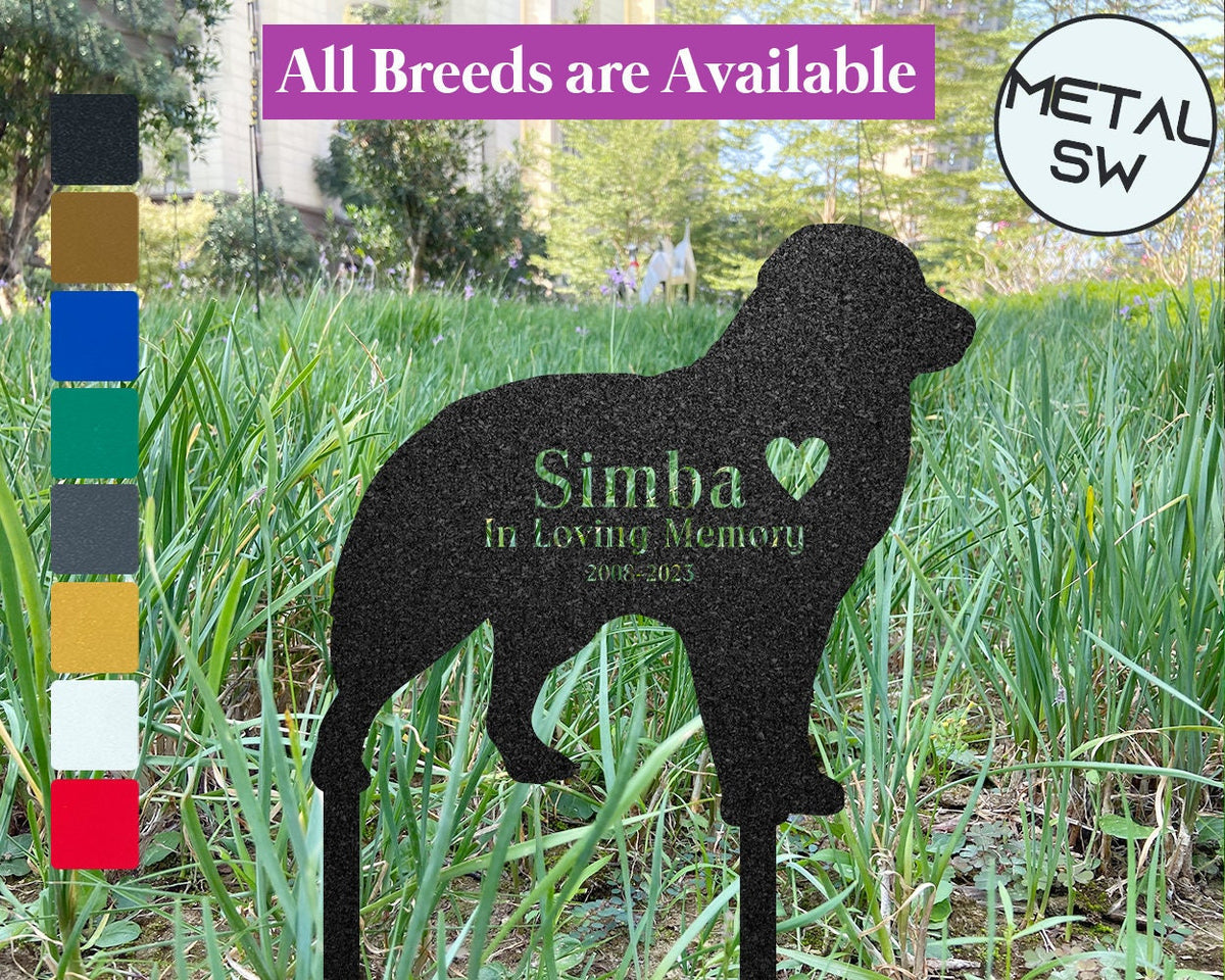 Metal Aussie Memorial Stake Dog Grave Marker Dog Garden Stake Dog Headstone Personalized Dog Loss Memorial Pet Sympathy Gift Keepsake