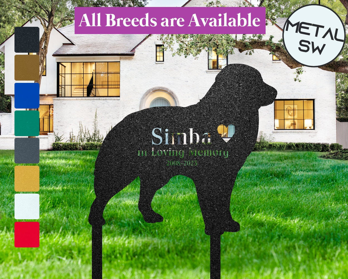 Metal Aussie Memorial Stake Dog Grave Marker Dog Garden Stake Dog Headstone Personalized Dog Loss Memorial Pet Sympathy Gift Keepsake
