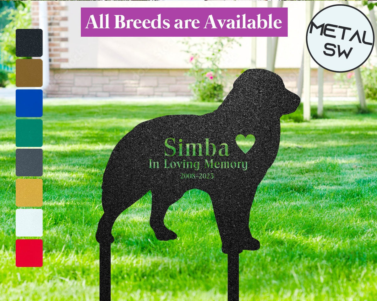 Metal Aussie Memorial Stake Dog Grave Marker Dog Garden Stake Dog Headstone Personalized Dog Loss Memorial Pet Sympathy Gift Keepsake