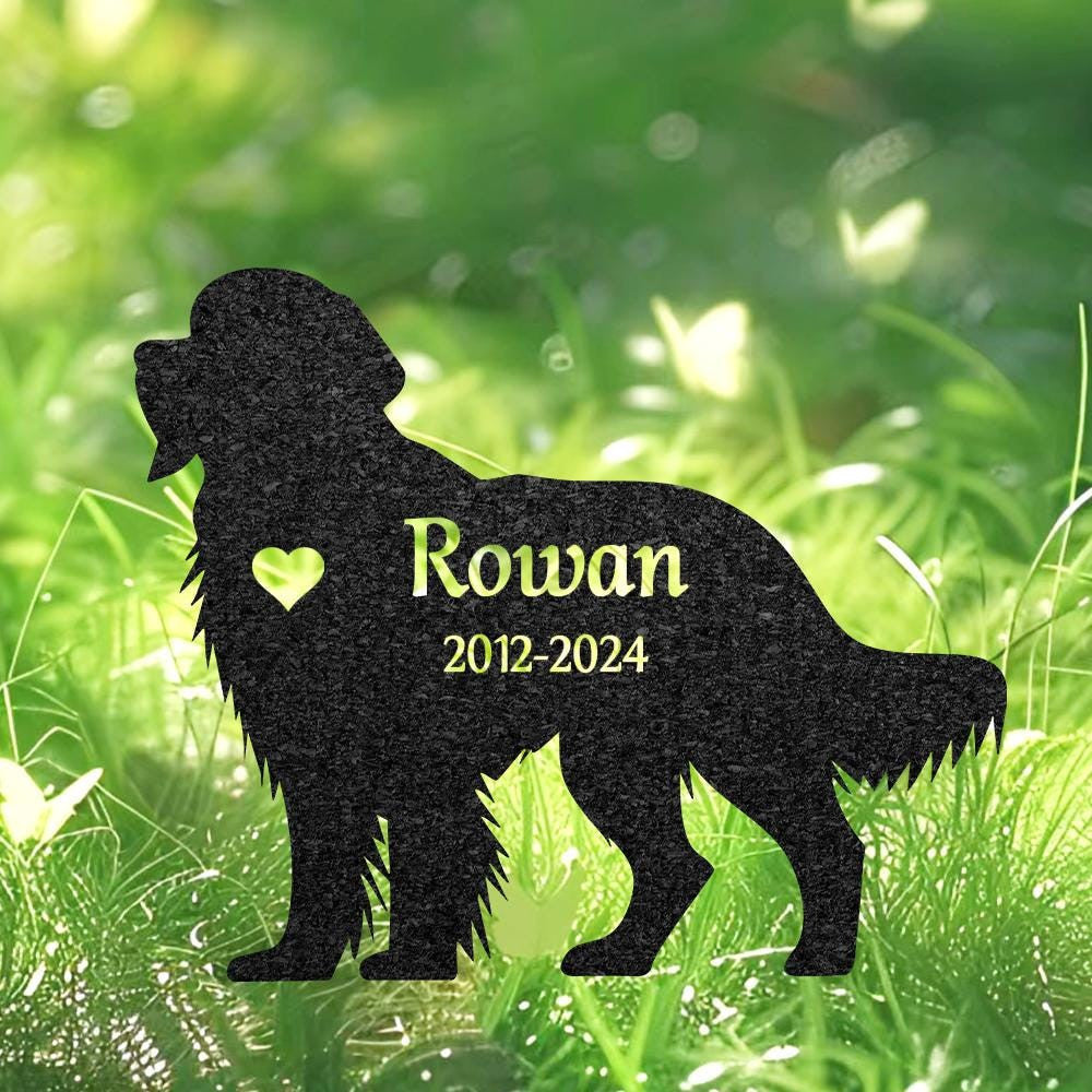 Custom Golden Retriever Dog Memorial Stake Personalized Metal Stake For Pet Grave Marker Remembrance Plaque Garden Sign Cemetery Decor