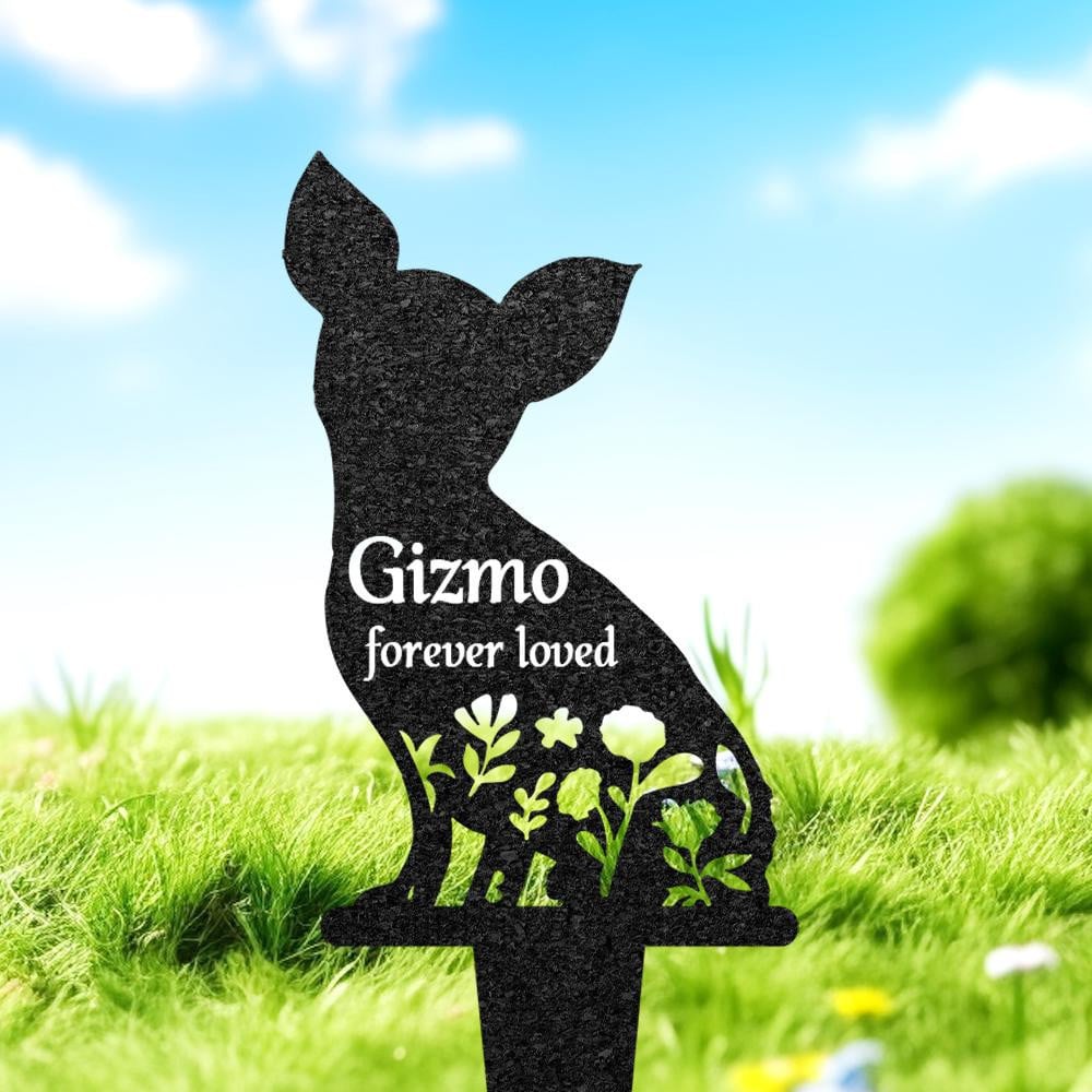 Personalized Chihuahua Memorial Plaque For Outdoor Custom Dog Metal Sign Yard Art Decor Pet Grave Marker Remembrance Sign Pet Loss Gift