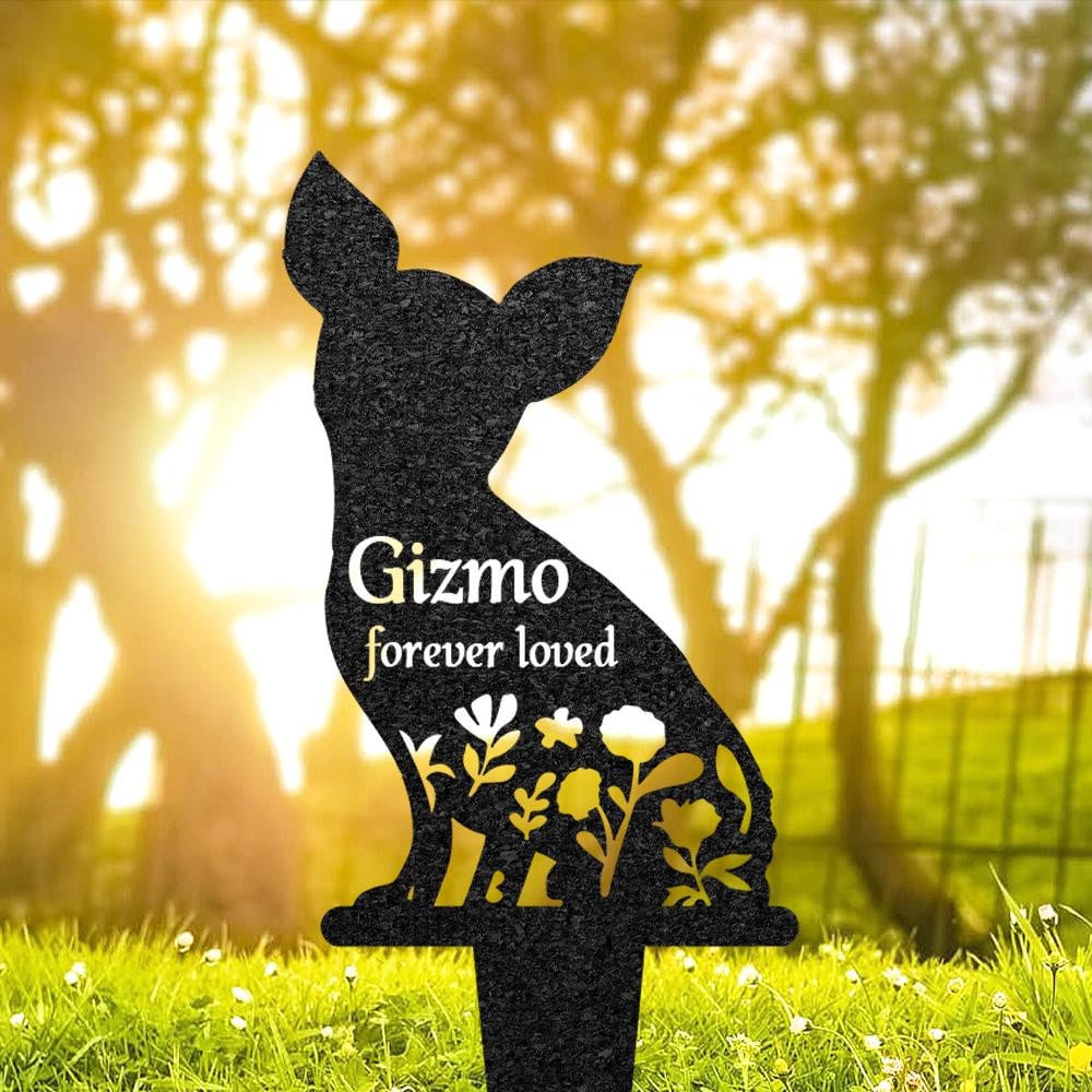 Personalized Chihuahua Memorial Plaque For Outdoor Custom Dog Metal Sign Yard Art Decor Pet Grave Marker Remembrance Sign Pet Loss Gift