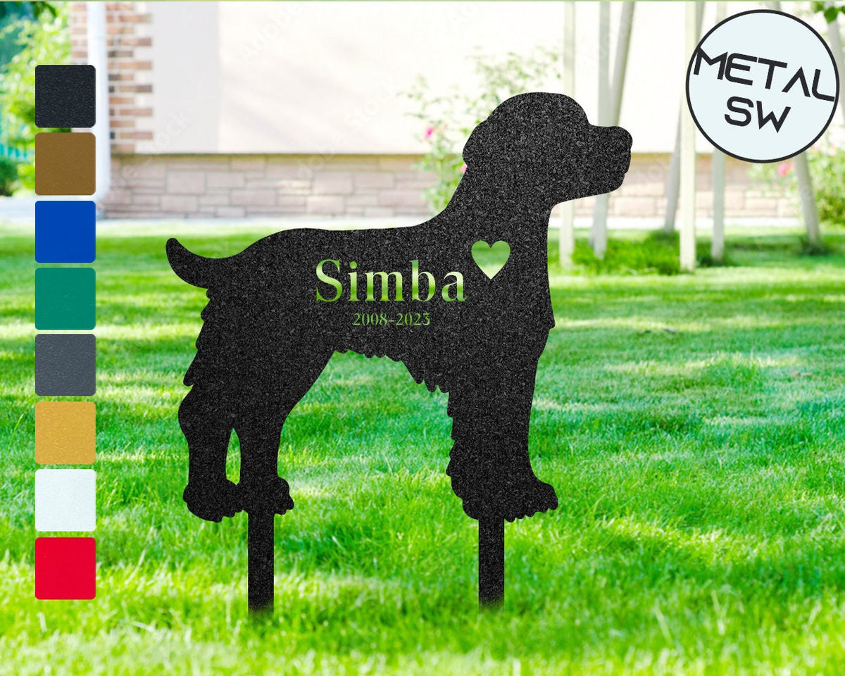 Metal Brittany Sign Custom Brittany Memorial Plaque With Stakes Brittany Grave Marker Dog Memorial Gift Metal Garden Stake Dog Headstone