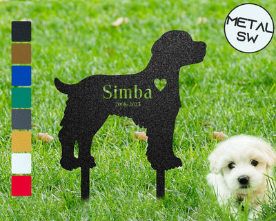 Metal Brittany Sign Custom Brittany Memorial Plaque With Stakes Brittany Grave Marker Dog Memorial Gift Metal Garden Stake Dog Headstone