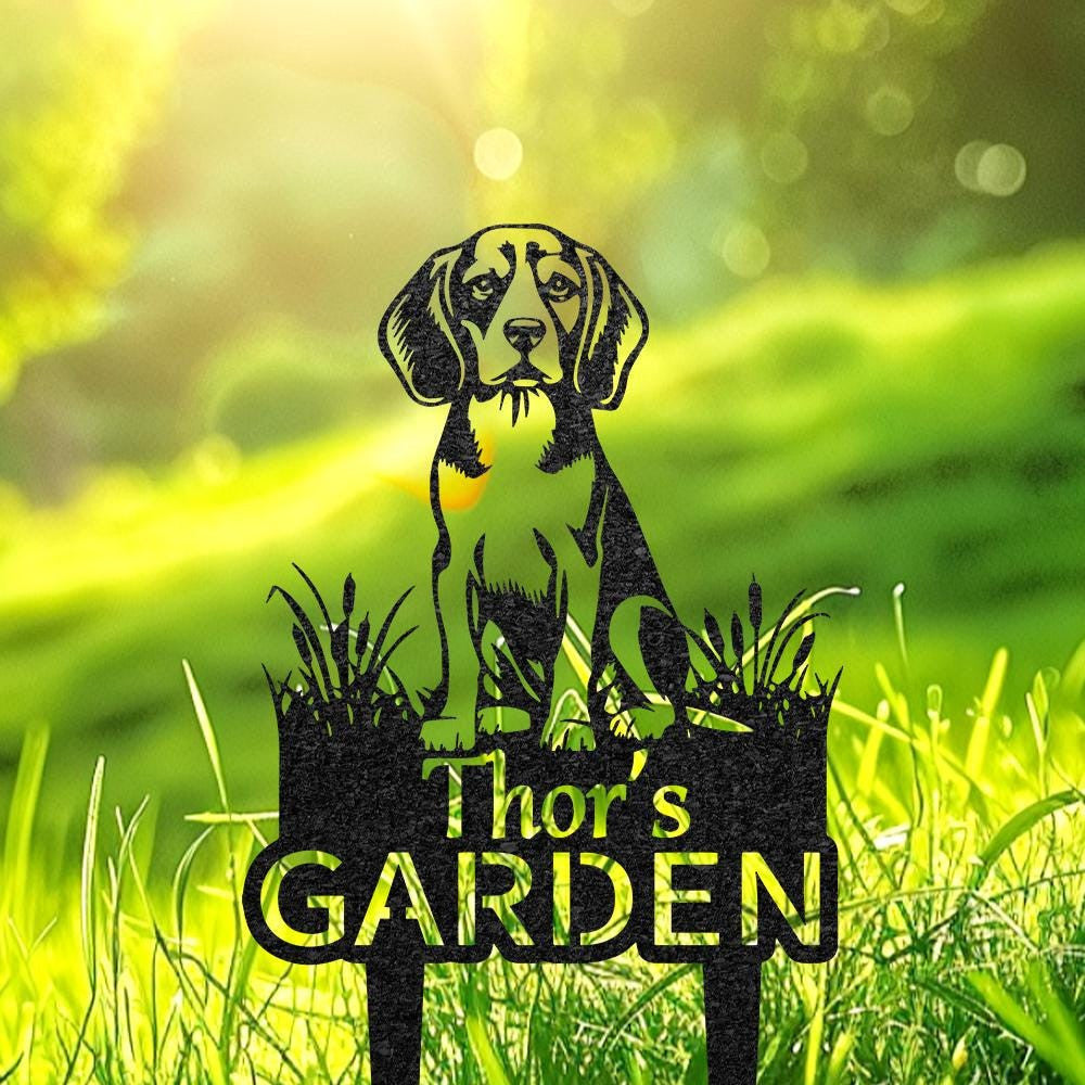 Personalized Beagle Memorial Plaque For Outdoor Custom Dog Metal Sign Yard Art Decor Pet Grave Marker Remembrance Sign Pet Loss Gift