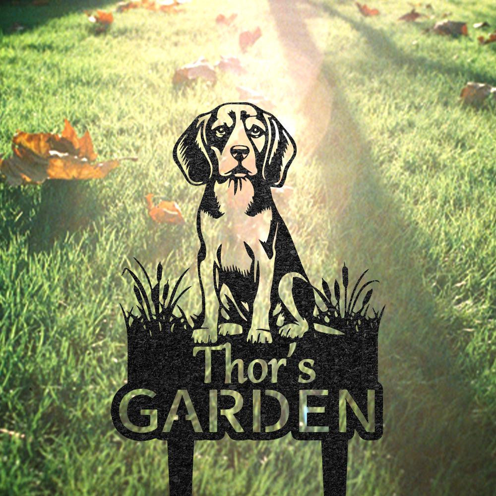Personalized Beagle Memorial Plaque For Outdoor Custom Dog Metal Sign Yard Art Decor Pet Grave Marker Remembrance Sign Pet Loss Gift