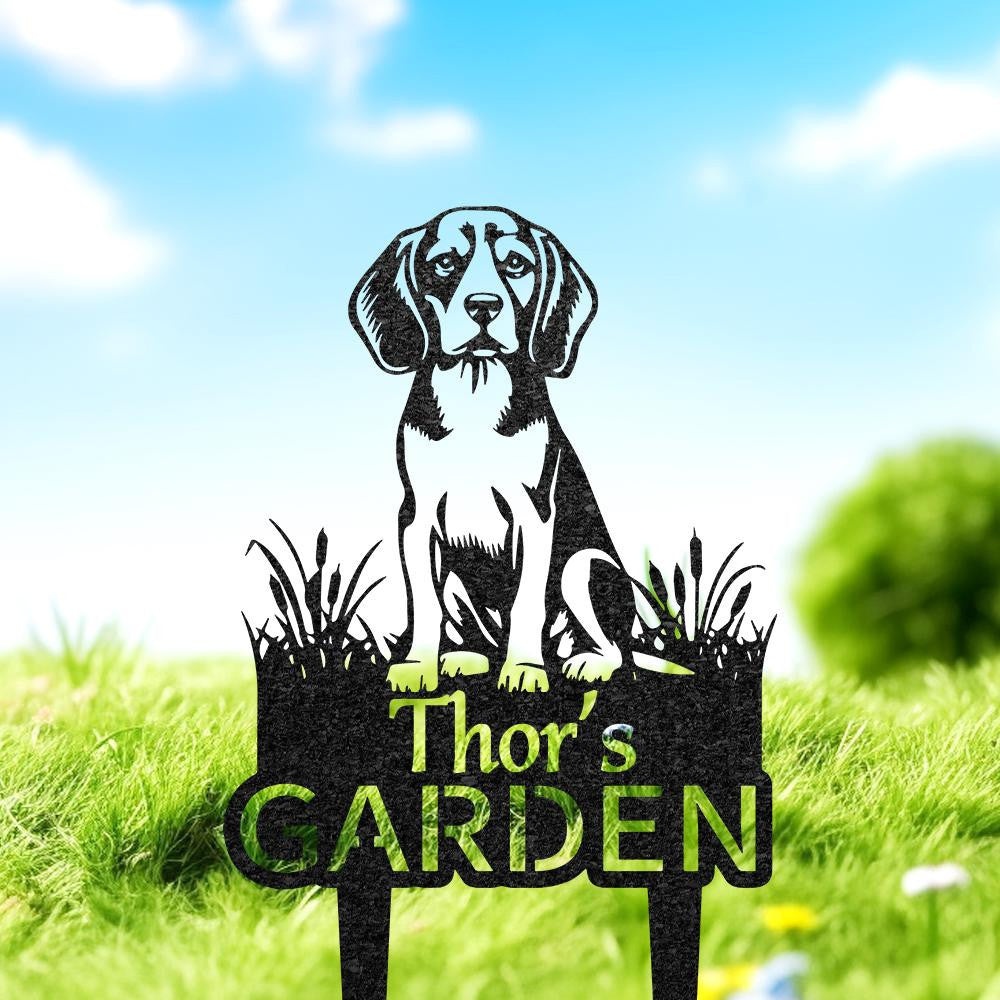 Personalized Beagle Memorial Plaque For Outdoor Custom Dog Metal Sign Yard Art Decor Pet Grave Marker Remembrance Sign Pet Loss Gift