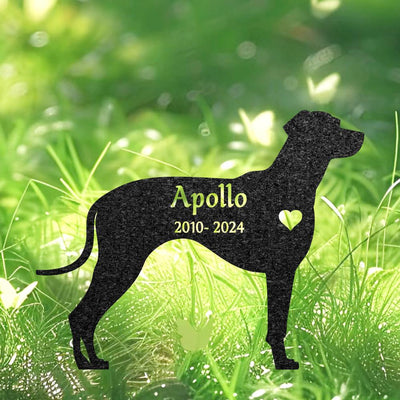 Custom Rhodesian Ridgeback Dog Memorial Grave Marker Personalized Dog Metal Sign Dog Burial Marker With Name Engraved Pet Loss Gift