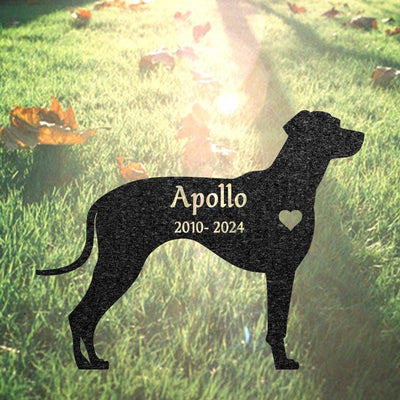 Custom Rhodesian Ridgeback Dog Memorial Grave Marker Personalized Dog Metal Sign Dog Burial Marker With Name Engraved Pet Loss Gift