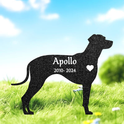 Custom Rhodesian Ridgeback Dog Memorial Grave Marker Personalized Dog Metal Sign Dog Burial Marker With Name Engraved Pet Loss Gift