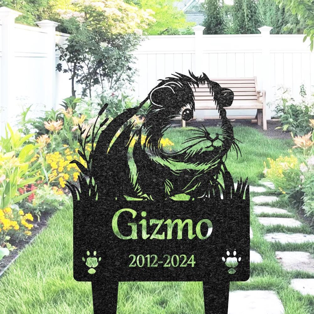 Custom Guinea Pig Memorial Burial Stake Metal Garden Sign Pet Loss Gift Yard Decor Pet Grave Marker Sympathy Signguinea Pig Lover Gift