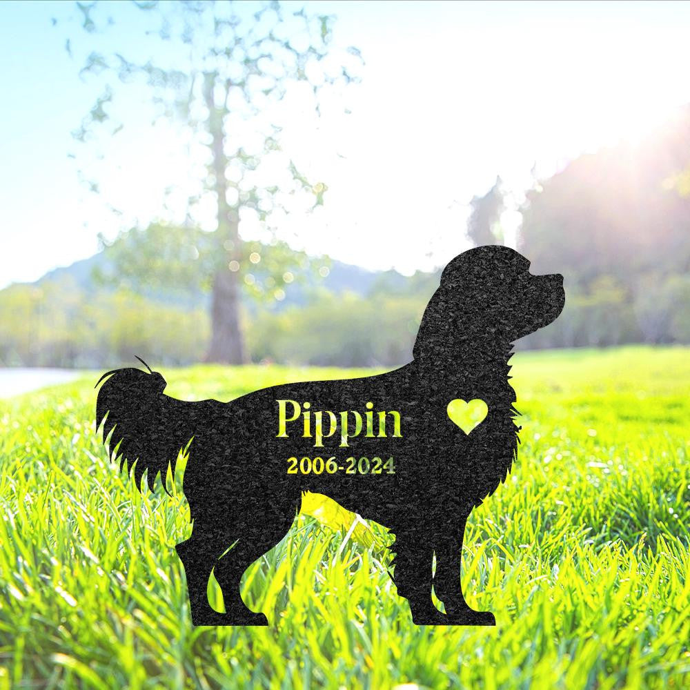 Custom Cavalier King Charles Spaniel Memorial Stake Dog Name Sign Pet Grave Marker Sympathy Sign Outdoor Grave Plaque Dog Lover Gift