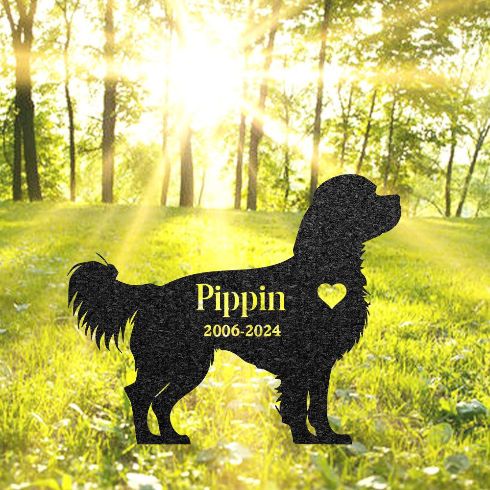 Custom Cavalier King Charles Spaniel Memorial Stake Dog Name Sign Pet Grave Marker Sympathy Sign Outdoor Grave Plaque Dog Lover Gift
