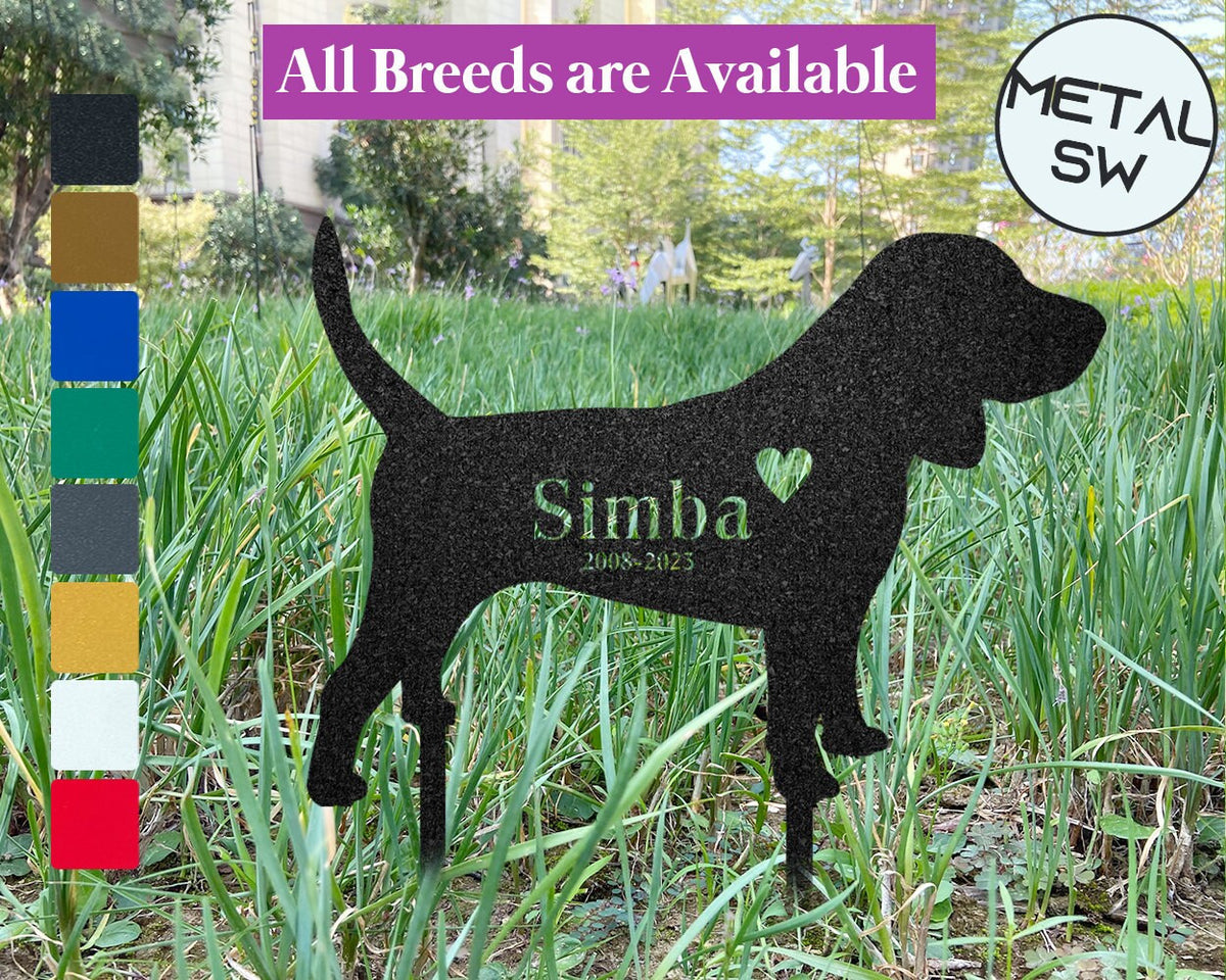 Metal Beagle Sign Custom Beagle Memorial Gift Beagle Memorial Keepsake Dog Grave Marker Metal Garden Stake Dog Bereavement Gift