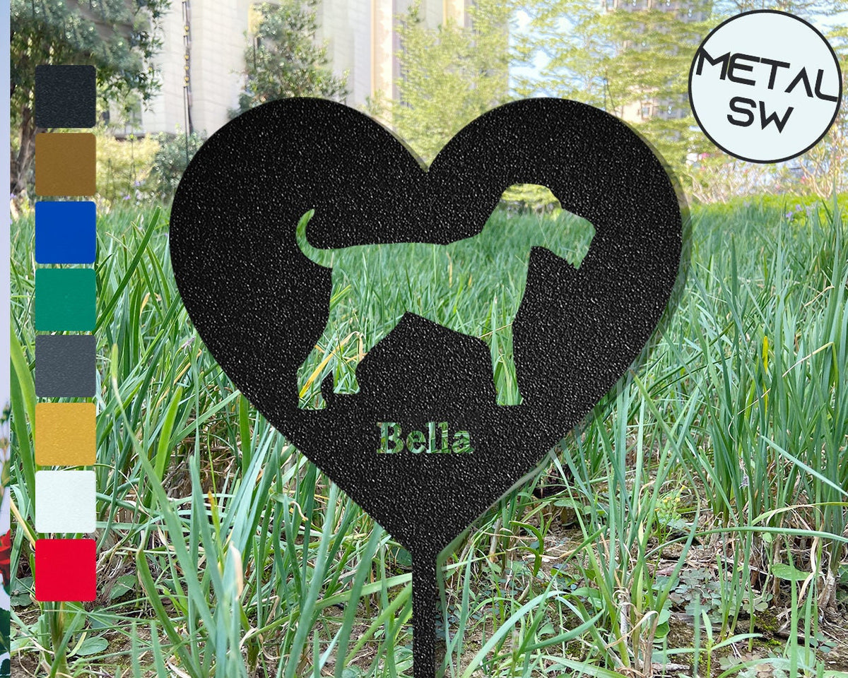 Metal Airedale Terrier Sign Airedale Terrier Garden Stakes Dog Memorial Plaque Lawn Stakes Pet Loss Gift Airedale Terrier Cemetery Decor
