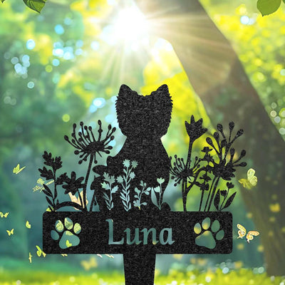 West Highland White Terrier Dog Memorial Burial Stake Custom Dog Name Metal Stake Pet Grave Marker Memorial Garden Decor Pet Loss Gift