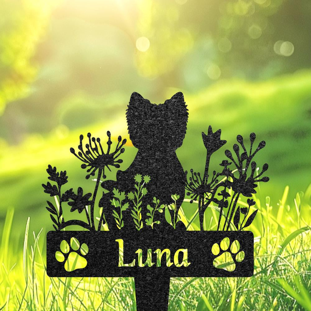 West Highland White Terrier Dog Memorial Burial Stake Custom Dog Name Metal Stake Pet Grave Marker Memorial Garden Decor Pet Loss Gift