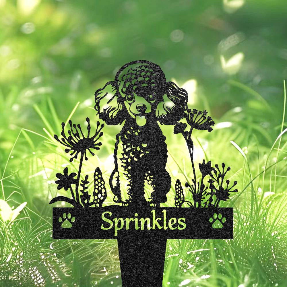 Personalized Toy Poodle Grave Marker Custom Dog Memorial Garden Stake Dog Tombstone Outdoor Memorial Plaque Pet Headstone Pet Loss Gift