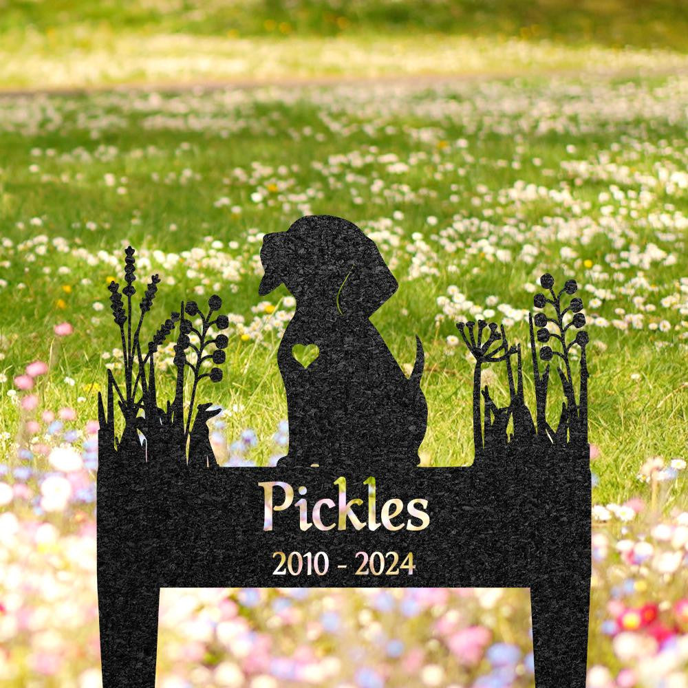 Personalized Beagle Dog Memorial Stake Dog Grave Marker Custom Dog Cemetery Metal Stake Pet Garden Decor Remembrance Stake Loss Of Dog