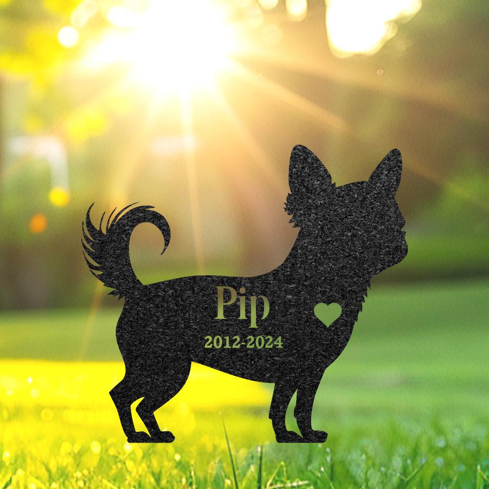 Custom Chihuahua Memorial Stake Dog Name Sign Pet Grave Marker Sympathy Sign Outdoor Grave Plaque Dog Headstone Dog Lover Gift