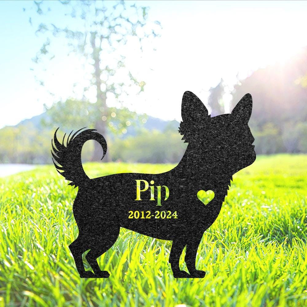 Custom Chihuahua Memorial Stake Dog Name Sign Pet Grave Marker Sympathy Sign Outdoor Grave Plaque Dog Headstone Dog Lover Gift