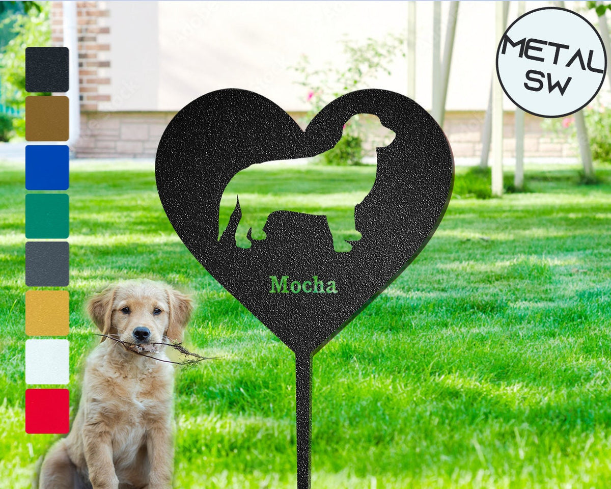 Personalized Dog Memorial Plaque Golden Retriever Garden Stake Custom Golden Retriever Silhouette Sign Golden Retriever Lover Gift
