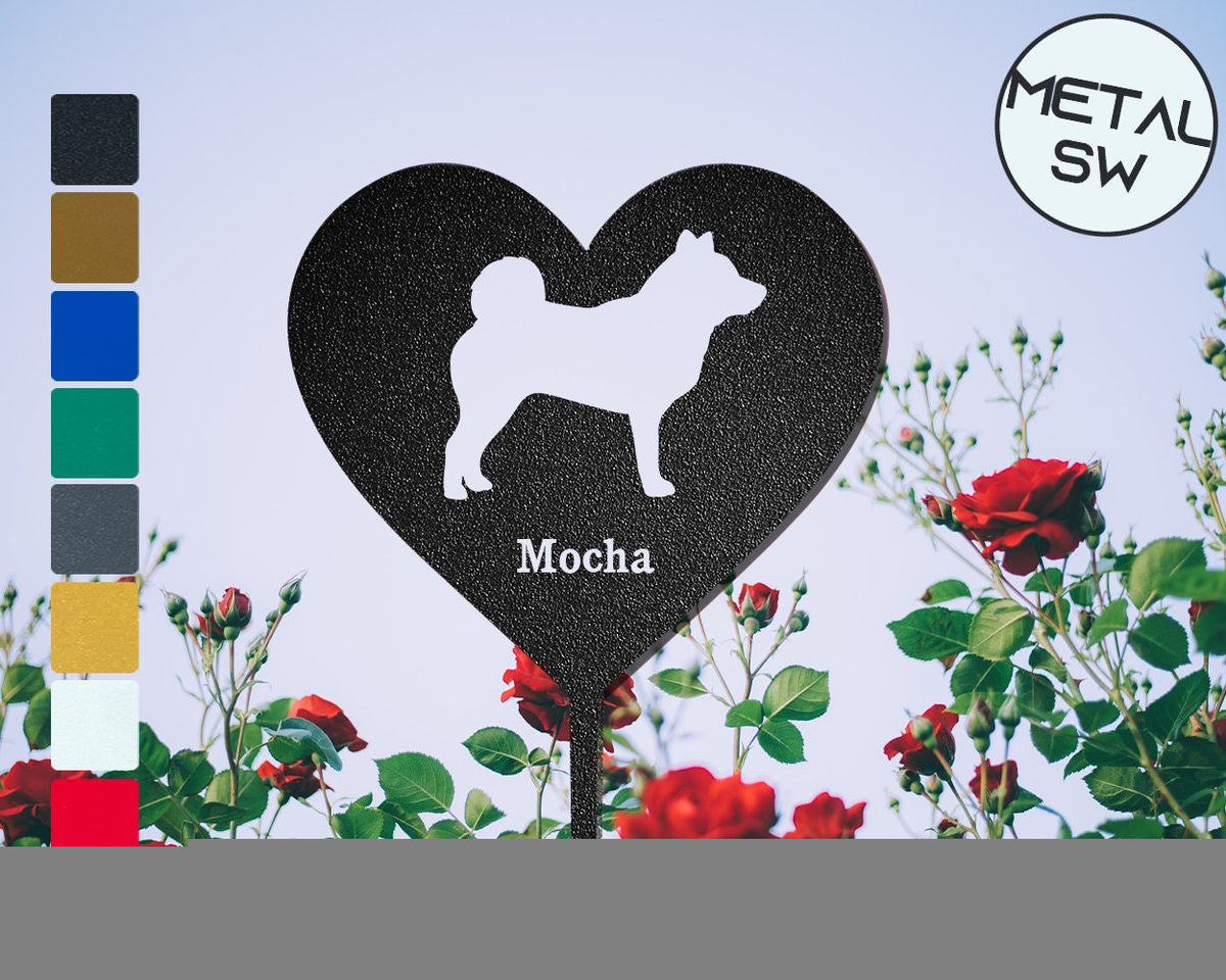Personalized Dog Memorial Plaque Shiba Inu Garden Stake Custom Shiba Inu Silhouette Sign Shiba Inu Yard Decor