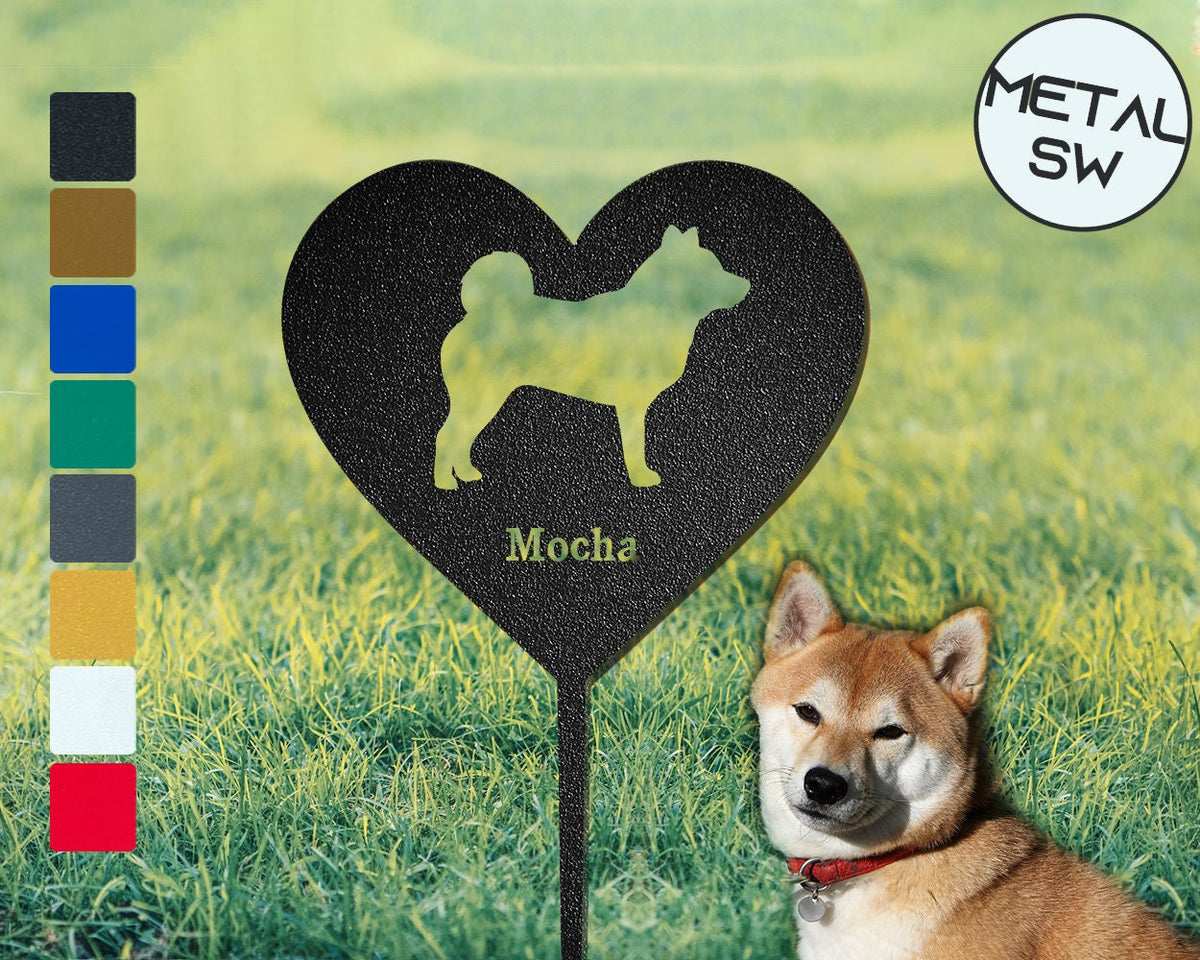 Personalized Dog Memorial Plaque Shiba Inu Garden Stake Custom Shiba Inu Silhouette Sign Shiba Inu Yard Decor