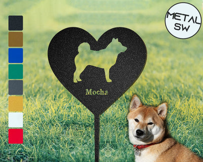 Personalized Dog Memorial Plaque Shiba Inu Garden Stake Custom Shiba Inu Silhouette Sign Shiba Inu Yard Decor