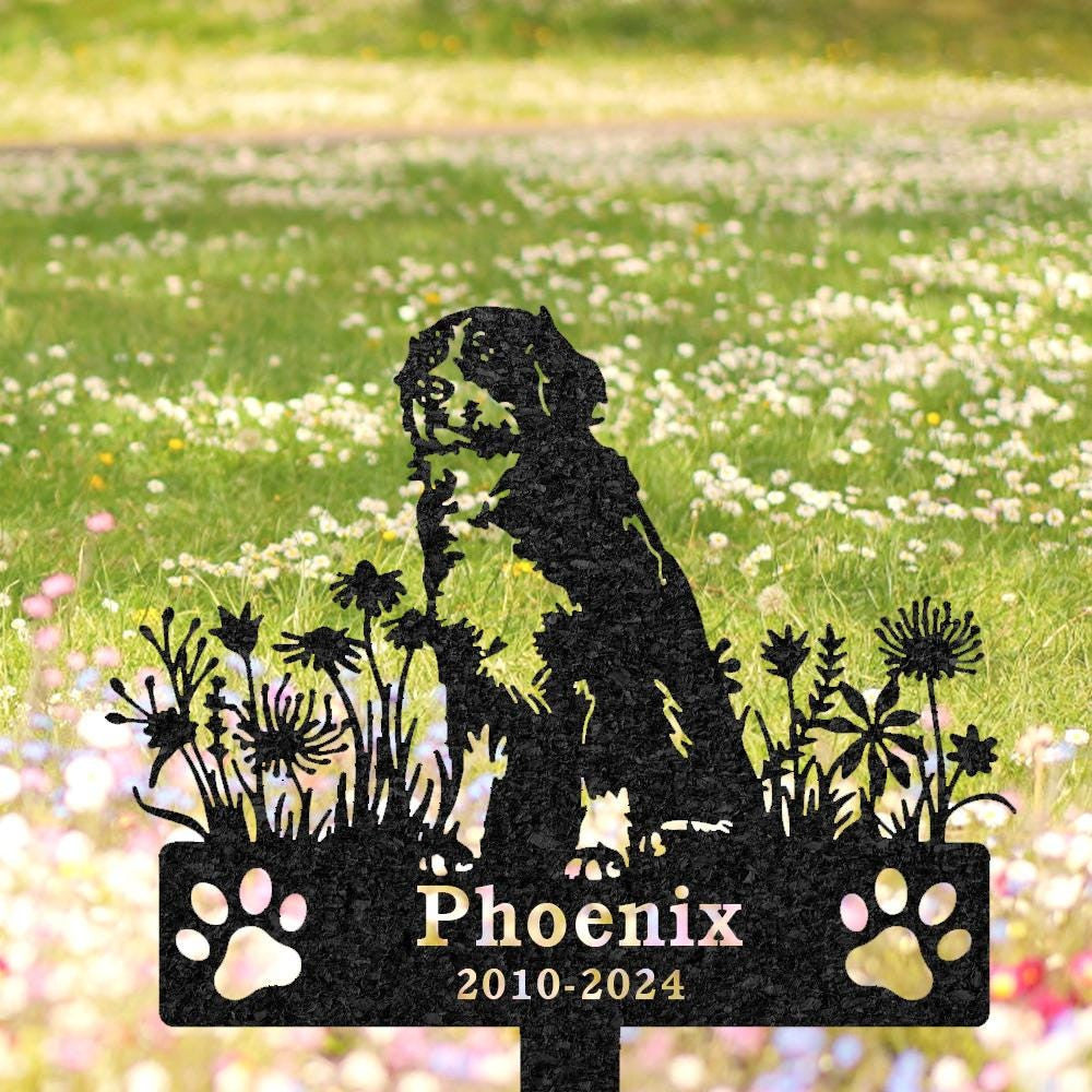 Personalized Bernese Mountain Dog Memorial Plaque Custom Dog Metal Sign Outdoor Yard Decor Pet Grave Marker Sympathy Sign Pet Loss Gift
