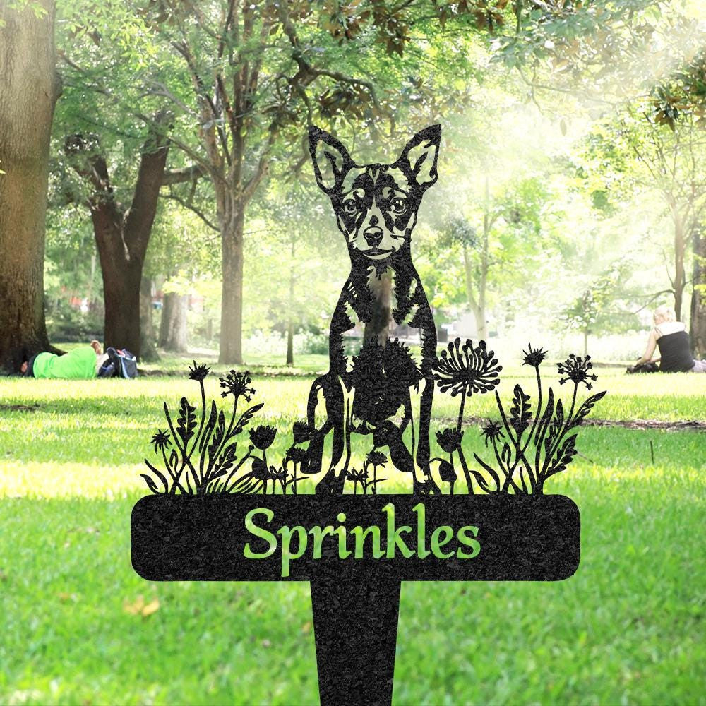 Personalized Toy Fox Terrier Dog Memorial Plaque Custom Dog Metal Sign Yard Art Decor Pet Grave Marker Remembrance Sign Pet Loss Gift