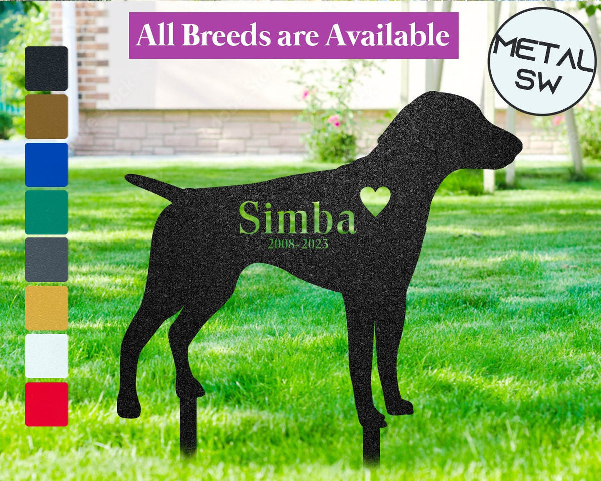 Metal Gsp Dog Grave Marker Dog Memorial Gift Personalized Pet Memorial Plaque Keepsake Shorthaired Pointer Lover Gift