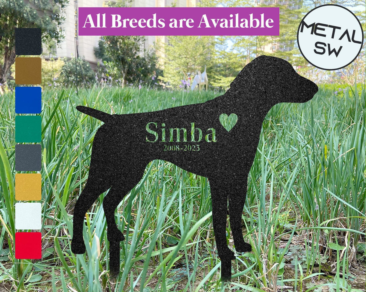 Metal Gsp Dog Grave Marker Dog Memorial Gift Personalized Pet Memorial Plaque Keepsake Shorthaired Pointer Lover Gift