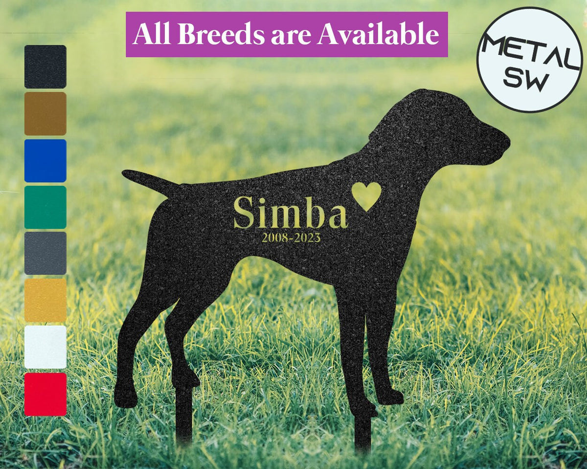 Metal Gsp Dog Grave Marker Dog Memorial Gift Personalized Pet Memorial Plaque Keepsake Shorthaired Pointer Lover Gift