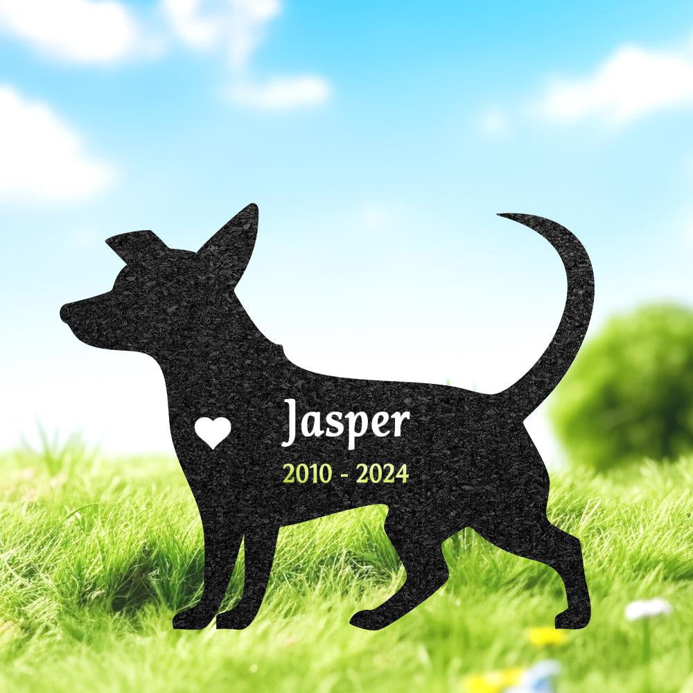 Custom Rat Terrier Dog Memorial Grave Marker Personalized Dog Metal Sign Dog Burial Marker With Name Engraved Garden Sign Pet Loss Gift